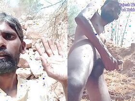 Rajesh Playboy 993 Outdoor Masturbating Big Cock in the Jungle Spanking Bubble Butt and Cumming on the Hill