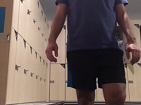 Amateur at the gym locker room (post workout)