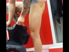 Hot tattoed russian guy in locker room