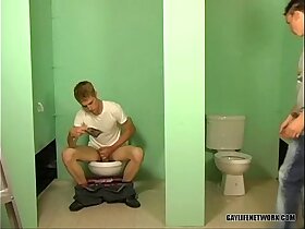 Twinks Fuck in Public Bathroom