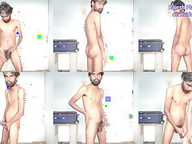 Rajesh Playboy 993 massaging dick spanking bubble butt fingering asshole masturbating cock cumming in the glass. Foreskin pubes pubic naked balls