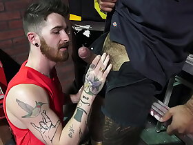 Nick Milani rides his mechanic Teddy Torres cock