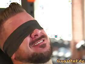 Tied up inked bdsm sub anal toyed by dom