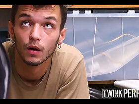 Straight White Bad Boy Twink Caught Shoplifting Spray Paint Fucked By Big Black Gay Mall Cop