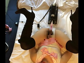 Japanese Crossdresser Ayumi Masturbation Anal Dildo Machine 008