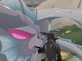 Pequeño dragón se come la herramienta de su amigo