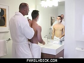 FamilyDick - Shy Stepson Get Taught By StepDaddy to Shave