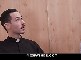 Pervert priest fucks boy from catholic academy raw on his desk and uncouth boy moans orgasmically