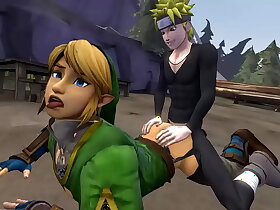 Naruto fucking Link in doggy style