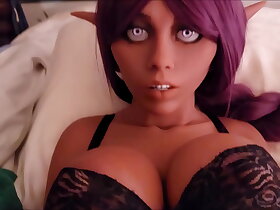 Swap fucking my pet succubus and elf girl sex dolls