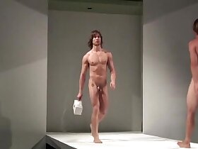 Naked hunky men modeling purses