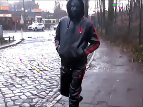 073 Rubber Gimp at the fast train station