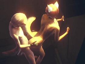 Furry Yaoi Fox gives boy a handjob then fucks him against the wall in an alley Anime Manga Asian Japanese Game Porn Gay