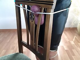 Latex chair Orgasm , amazing Orgasm , Amazing Penis, Latex, Gingbang