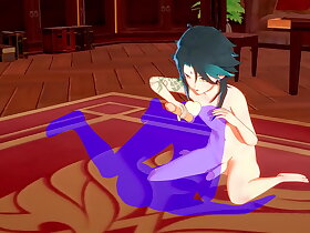 Genshin Impact Yaoi Xiao Footjob and Rimjob Sissy crossdress Japanese Asian Manga Anime Film Game Porn Gay