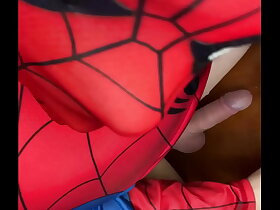 Spider Man (#1 of 3) Fucks His HARD DICK and Cosplays Like A Champ