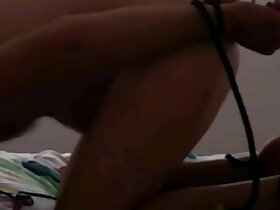 Dominant master,takes advantage of a visitor during quarantine  and subdues him. When he wakes up,he's naked, hogtied,gagged, blindfolded and helpless. The master then starts breaking in his new slave to turn him into his new cum slut.