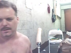 Joey D spreading his butthole and having Real HARD MACHINE butt banging